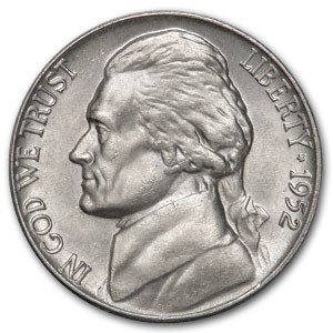 1952 Jefferson Nickel BU 1952 Jefferson Nickel BU